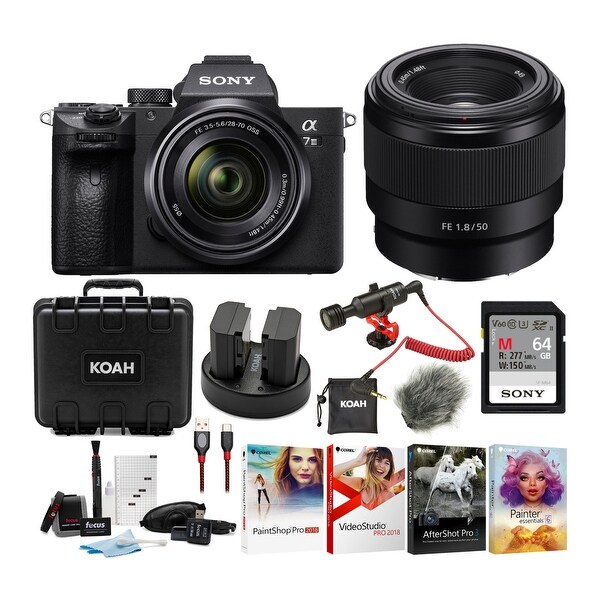 Sony a7 III Full Frame Mirrorless Camera w/ 28-70mm & FE 50mm Lens Kit ...