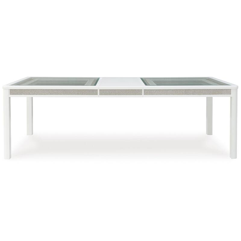 Signature Design by Ashley Chalanna White/Green Rectangular Dining Extension Table - 42"W x 96"D x 30"H
