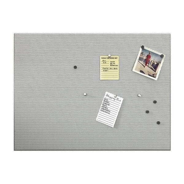 Shop Umbra Bulletboard Magnetic Bulletin Board With Pushpins And Magnets Silver 15x21 Inches Overstock 20955063