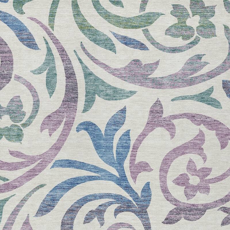 HomeRoots Floral Transitional Rectangle Outdoor Rug