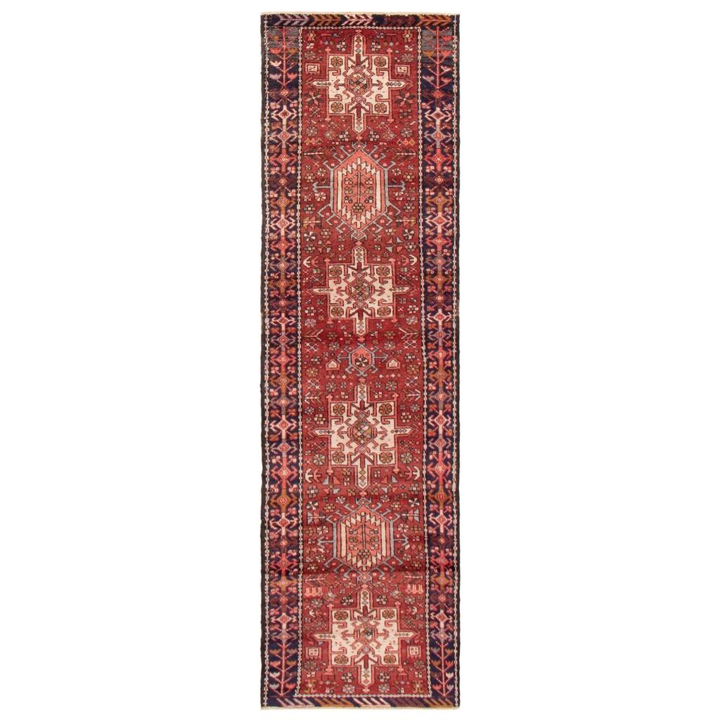 ECARPETGALLERY Hand-knotted Konya Anatolian Dark Red Wool Rug - 3'0 x 10'5