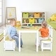 preview thumbnail 5 of 5, Wooden Kids Table and Chair Set Activity Table with Toy Storage Bench
