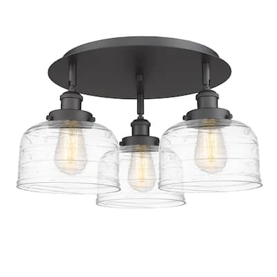 Innovations Lighting 916-3C-10-18 Bell Flush Bell 3 Light 18" Wide