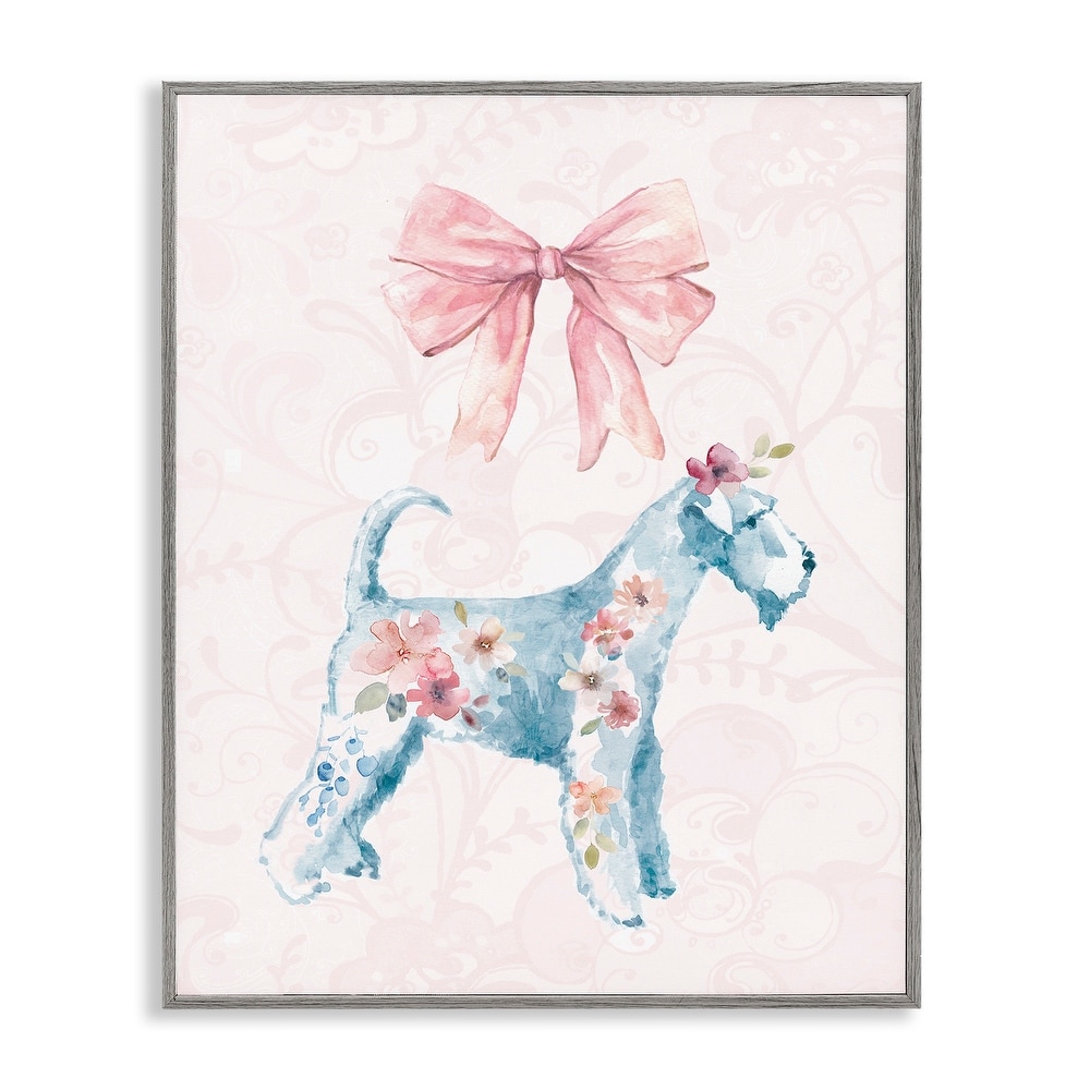 Stupell Pastel Dog Glam Details Framed Giclee Art Design By Carol Robinson