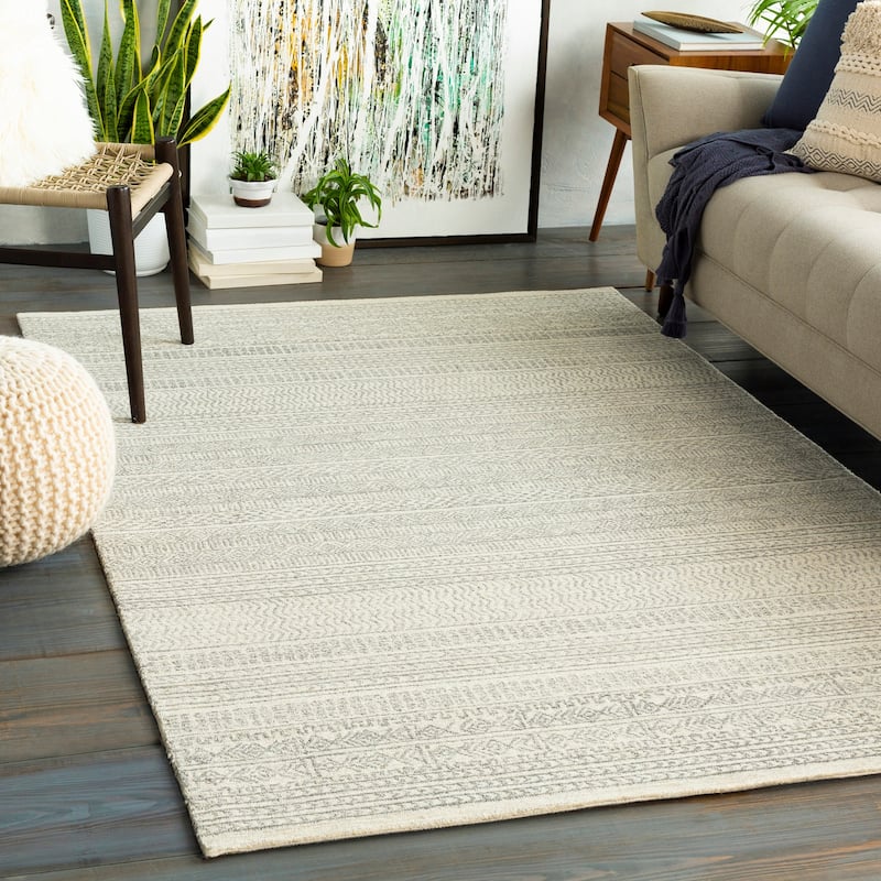 Livabliss Maroc Bohemian Tribal Hand Tufted Area Rug - 4' x 6' - Khaki
