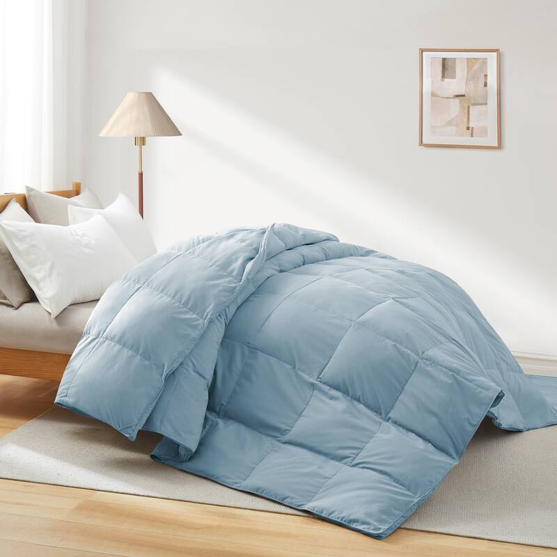 All Season Medium to Extra Warmth White Feather Down Comforter Duvet Insert