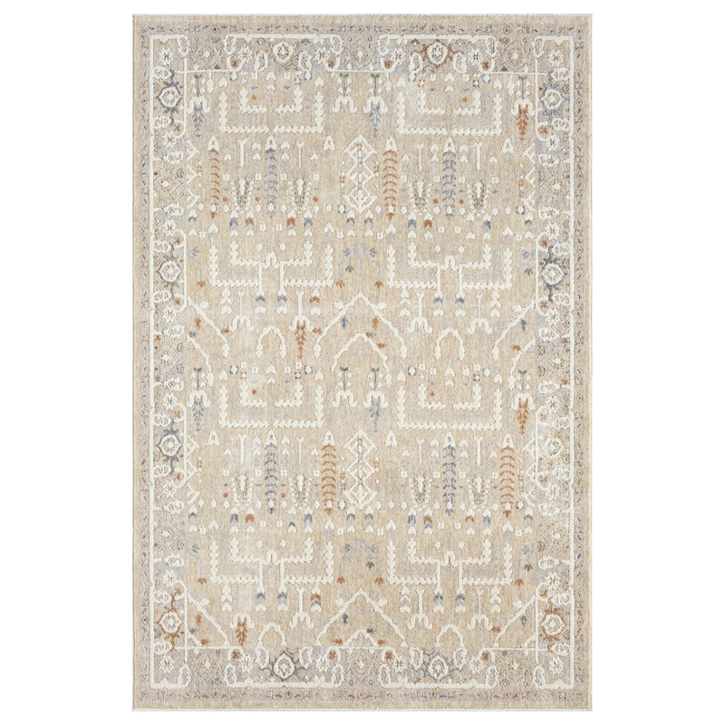Babylon Abstract Gray and Beige Area Rug