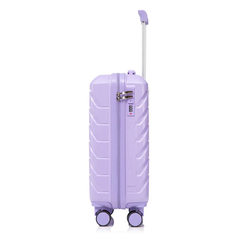 2 Piece Carry On Luggage Set, ABS Hardside Suitcase with Cosmetic Case