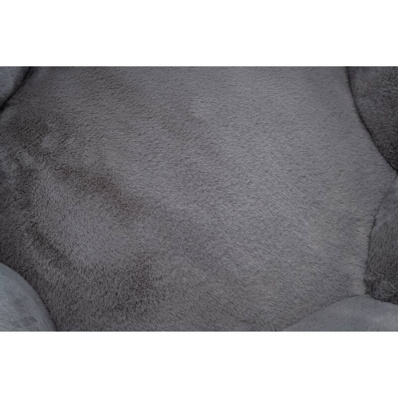 GDFStudio - Faux Fur Floral-Shaped Ultra-Soft Bean Bag Chair