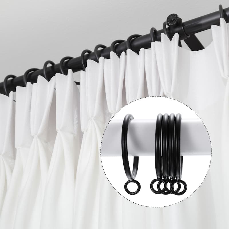 28 PCS Openable Curtain Rings Metal Eyelet Hangers Ring Interior Diameter for Drapery Curtain Rods