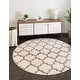 preview thumbnail 23 of 66, Contemporary Akiva Collection Area Rug 10' Round - Beige-Gray
