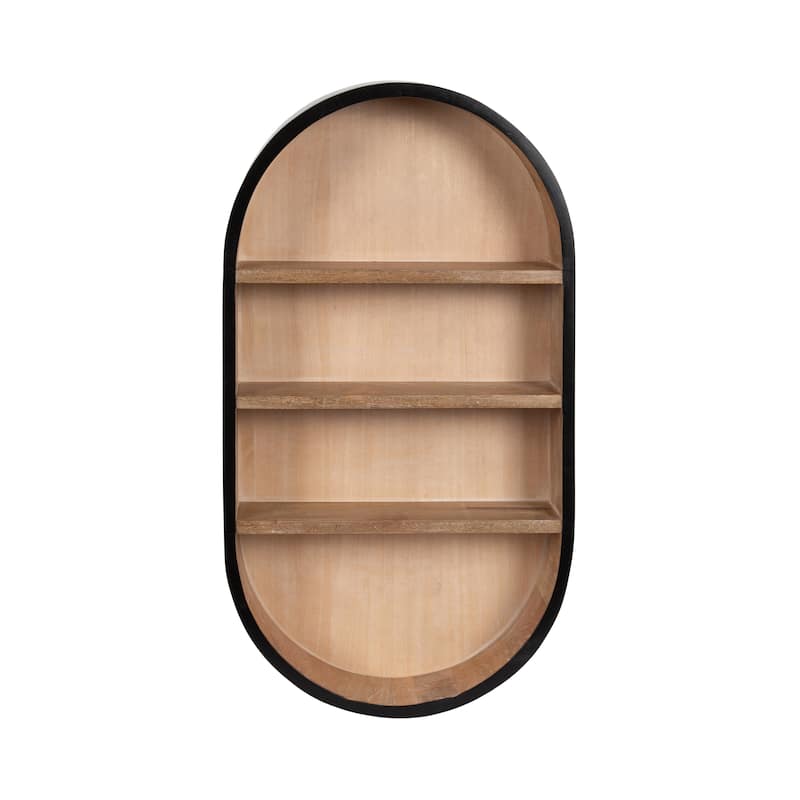 Kate and Laurel Hutton Wood Capsule Wall Shelf