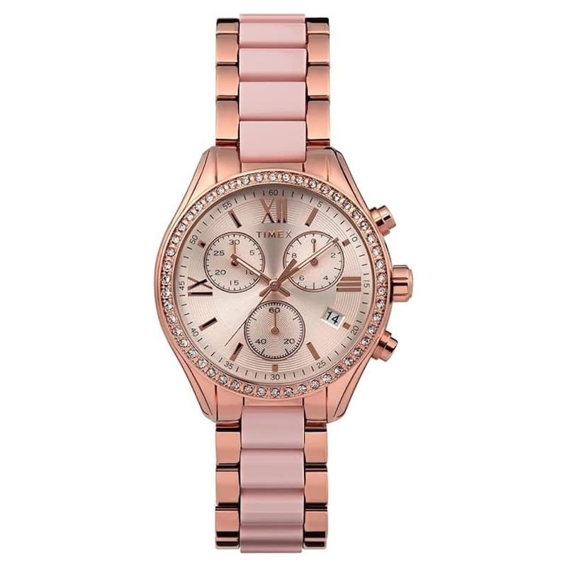 Timex Women's Classic Rose Gold Dial Watch - TW2V75000 - Rose Gold - One Size