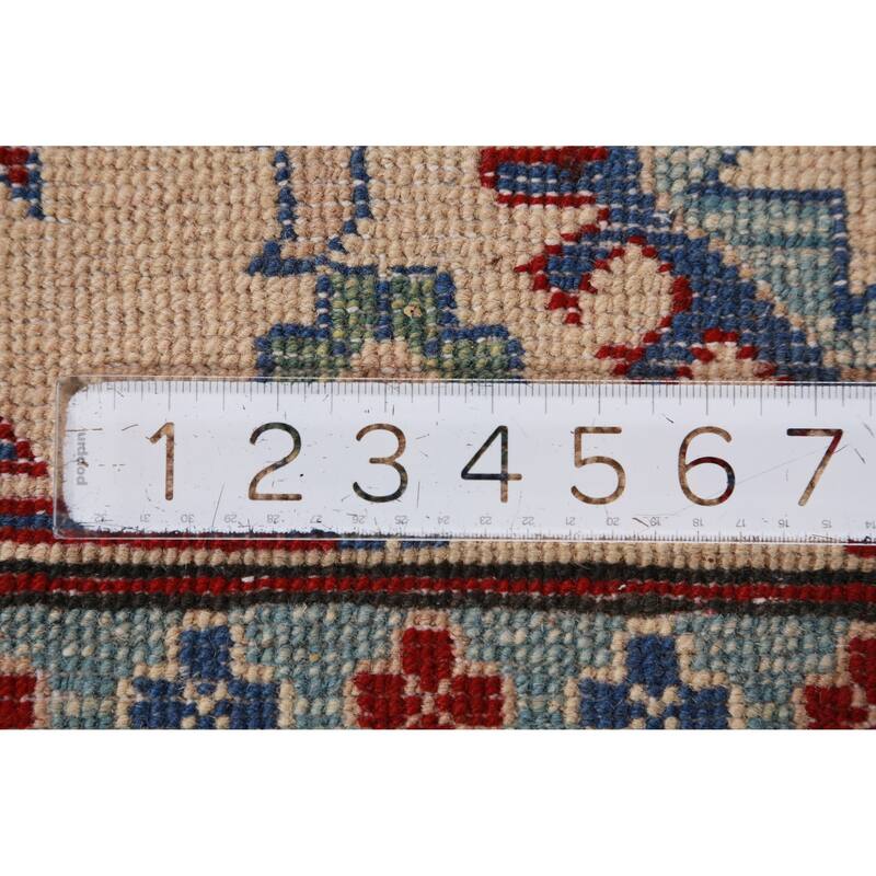 Hand Knotted Oriental 100% Wool Carpet Traditional Geometric Red Kazak Area Rug - 11' 5'' X 8' 4''