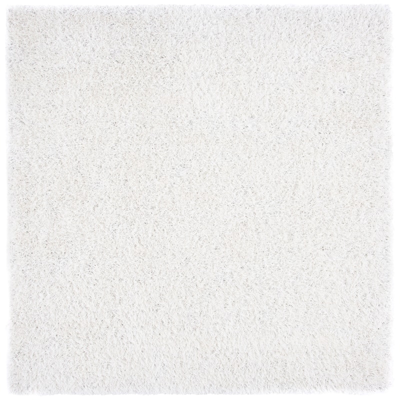 SAFAVIEH Handmade New Orleans Shag Area Rug - 7' x 7' Square - Off White/Off White