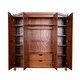 preview thumbnail 9 of 32, Palace Imports 100% Solid Wood Kyle 4-Door Wardrobe Armoire with Optional Mirrored Doors
