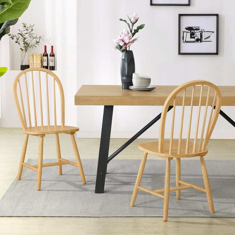 Declan Farmhouse High Back Spindle Dining Chairs (Set of 2) by Christopher Knight Home - 36"H