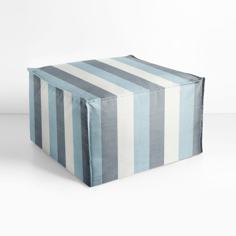 Sorra Home Sunbrella Outdoor Top Stitch Bean Pouf
