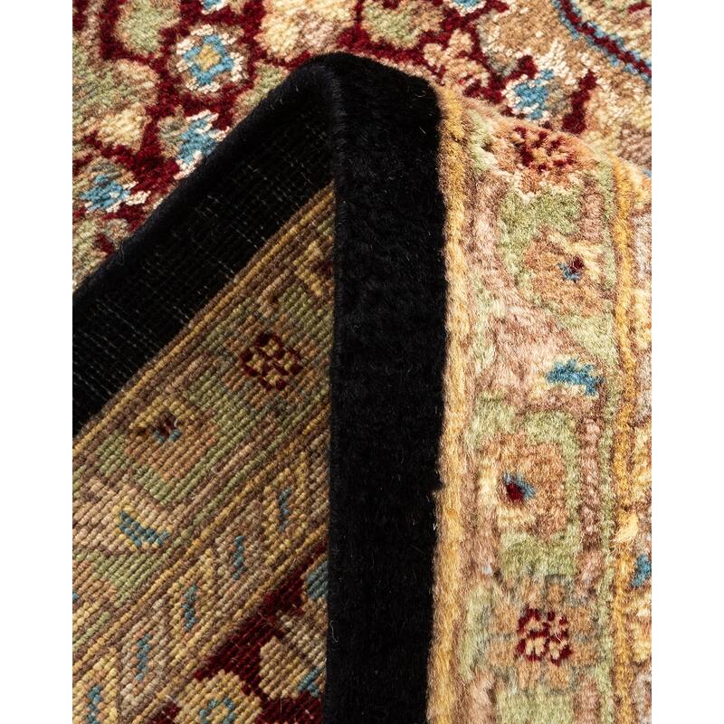 Overton Hand Knotted Wool Traditional Oriental Black Area Rug - 6' x 9'