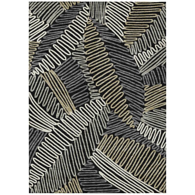 HomeRoots Floral Transitional Rectangle Outdoor Rug