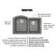 preview thumbnail 33 of 64, Karran Undermount Quartz 32 in. 60/40 Double Bowl Kitchen Sink Kit