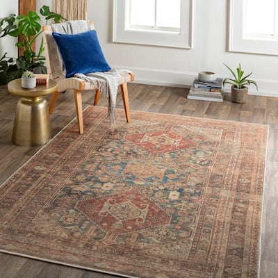 Livabliss Barakat Traditional Medallion Washable Area Rug
