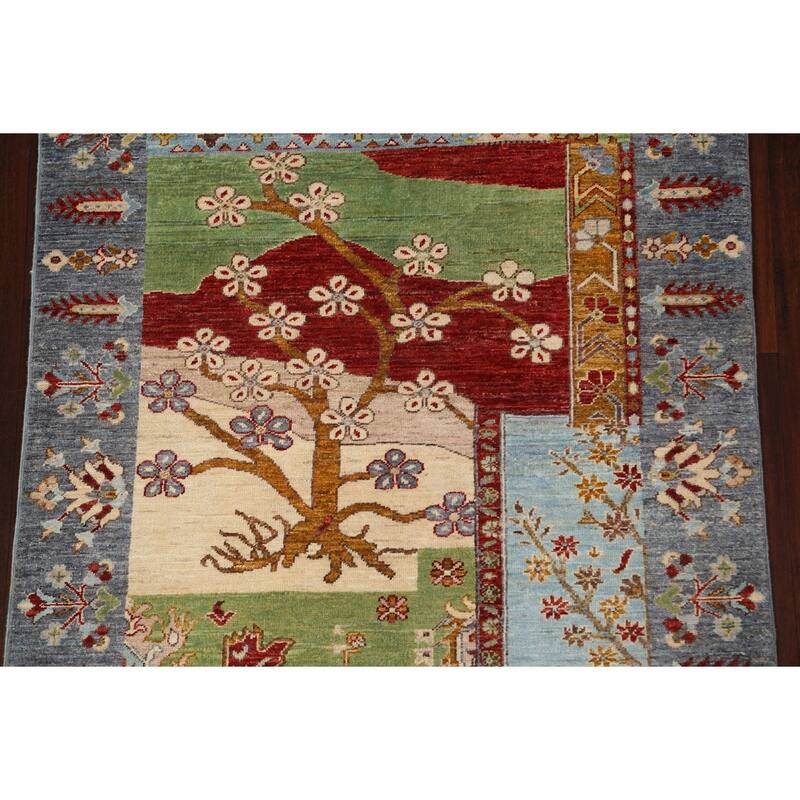 Vegetable Dye Kazak Oriental Wool Area Rug Hand-knotted Foyer Carpet - 3'11" x 5'9"