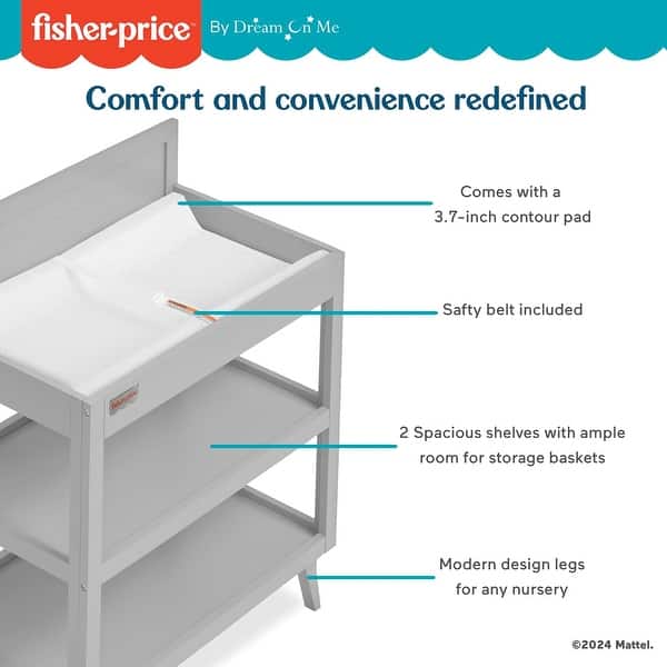 fisher price grey dresser Amazon.com : Storkcraft Crescent 6-Drawer Dresser (Pebble Gray) GREENGUARD Gold Certified, Gray Dresser for Bedroom, Kids & Nursery Storage Chest, Safety Interlocking Drawers, Pre-Installed Tracks, Kids Chest : Baby