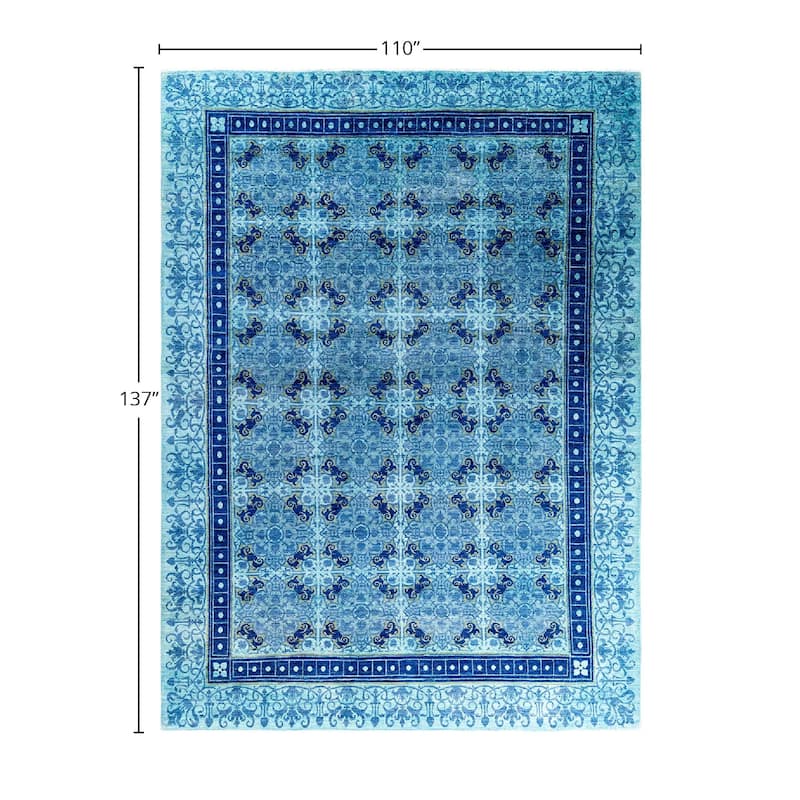 Contemporary Overdyed Wool Hand Knotted Area Rug - 9' 2" x 11' 5"