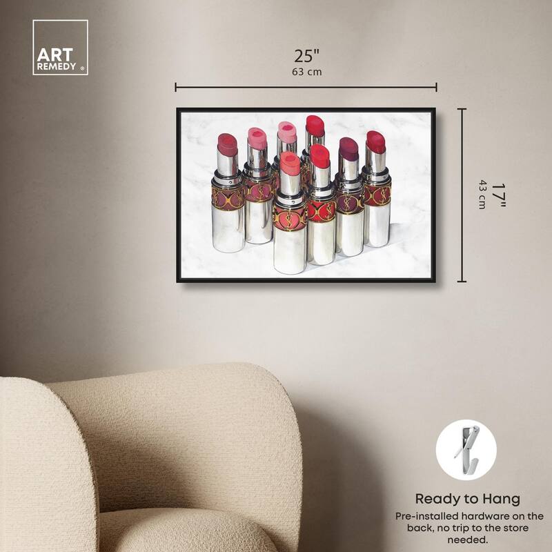 Doll Memories - Lipsticks 22 Canvas by Art Remedy