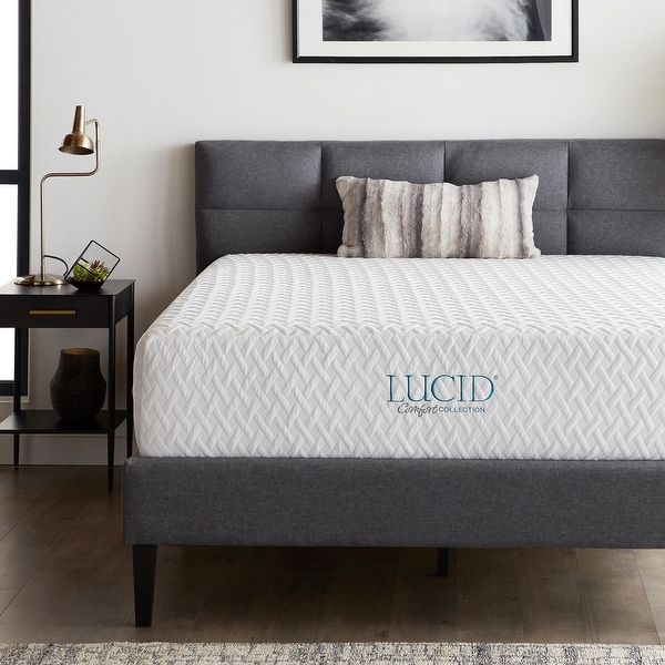 LUCID Comfort Collection 12-inch Medium Firm Gel Memory Foam Mattress. Opens flyout.