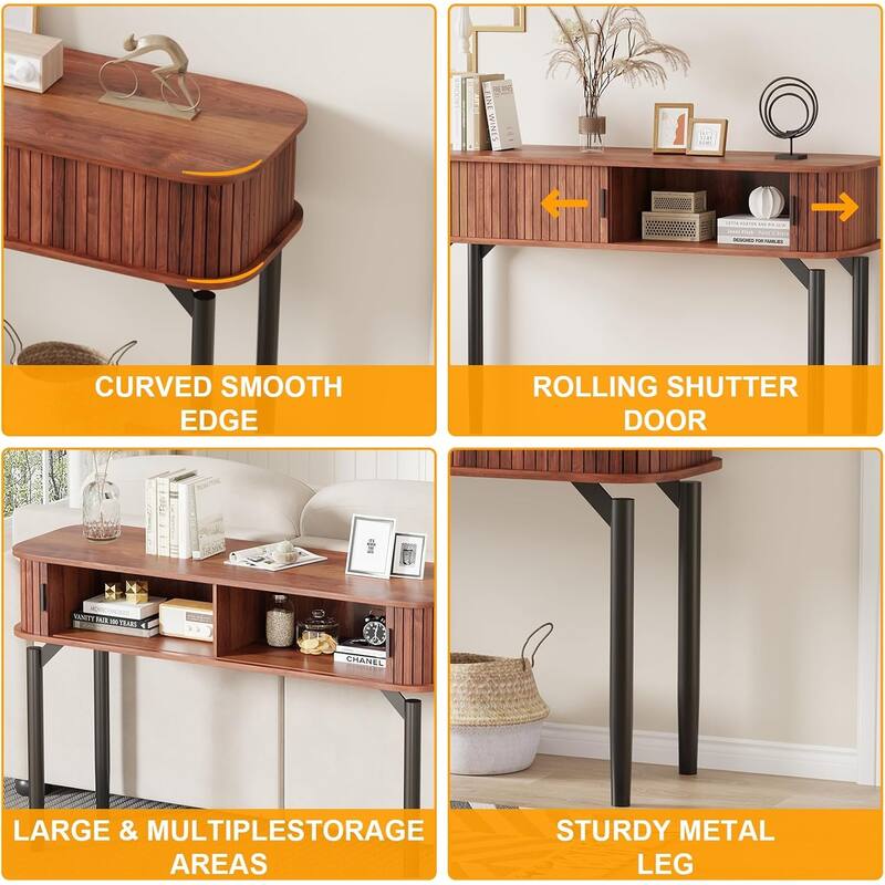 Narrow Console Table for Entryway or Behind Sofa – Modern Accent Table for Living Room