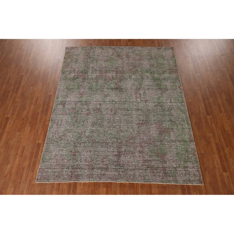 Abstract Modern Area Rug Hand-Knotted Bedroom Wool Carpet - 8'0"x 9'9"