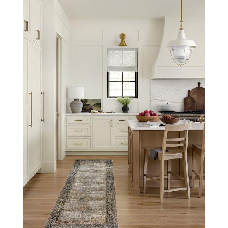 Alexander Home Isabelle Olive Tone Oriental Pattern Printed Area Rug