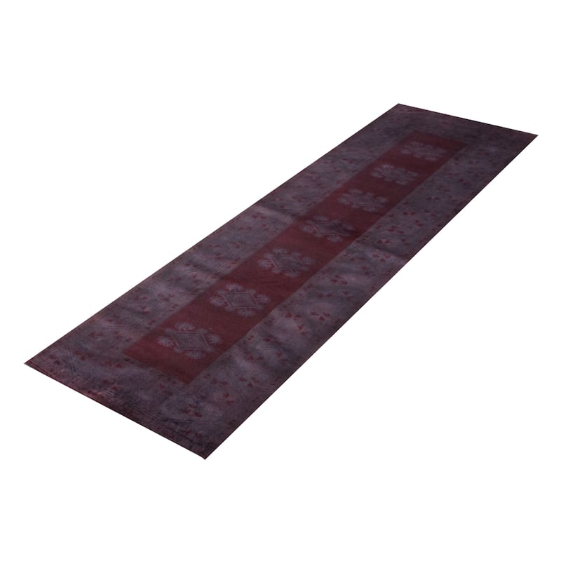 ECARPETGALLERY Hand-knotted Color Transition Grey Wool Rug - 2'10 x 9'2