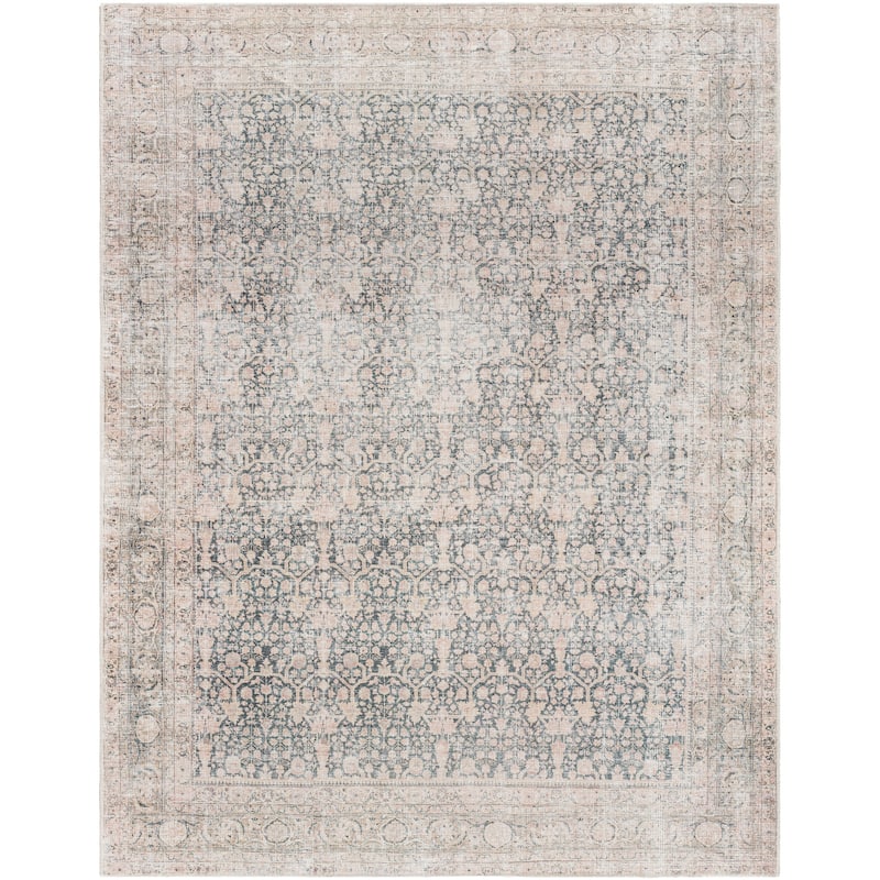 Livabliss Transitional Amelie Medallion Washable Area Rug