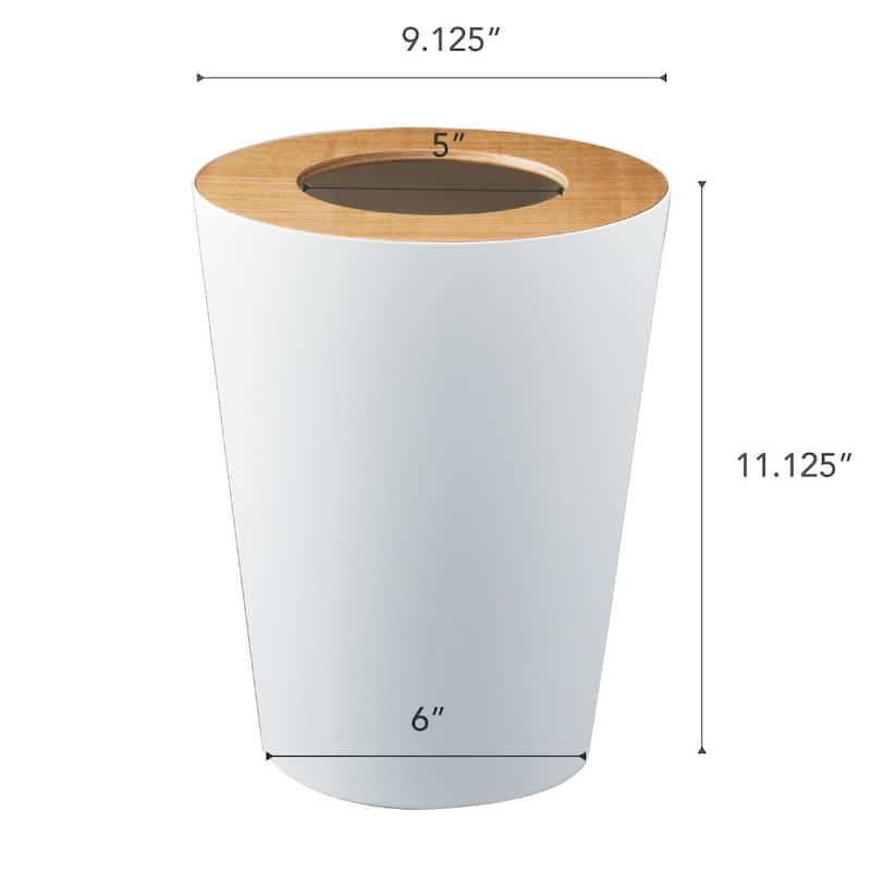 Yamazaki Home Trash Can - Two Styles, Steel & Wood