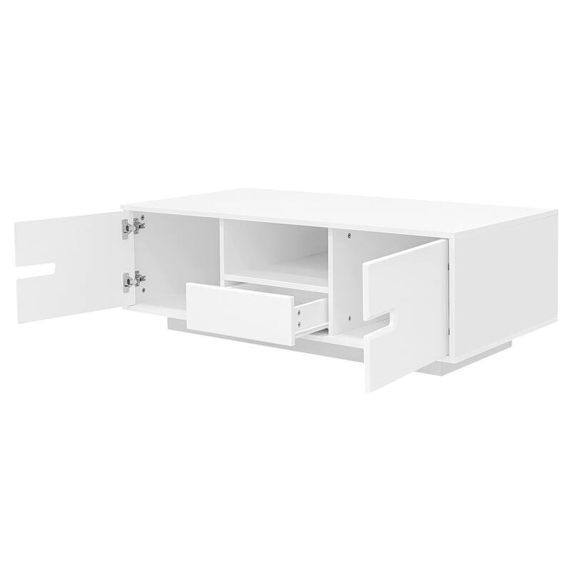 Living Room Modern High Glossy Rectangle Coffee Table