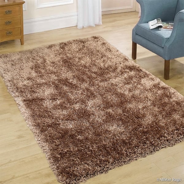 Shop Allstar Brown Beige High Density And High Quality High End Shaggy Area Rug Very Soft Extra Comfort 7 7 X 10 4 Overstock 11868088