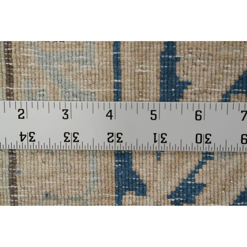 Hand Knotted Oriental 100% Wool Carpet Traditional Floral Beige & Ivories Kerman Area Rug - 13' 9'' X 9' 7''