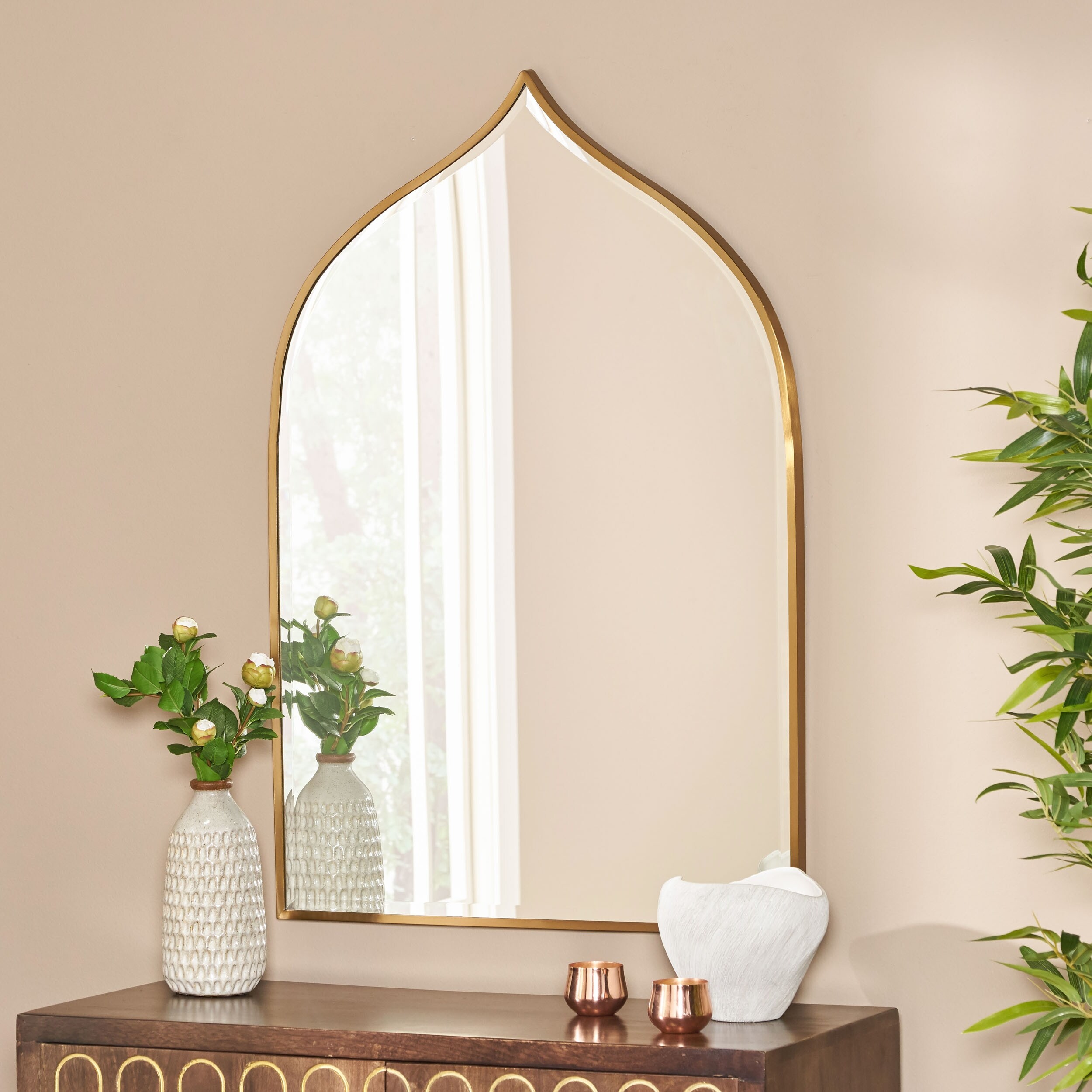 Delliah Contemporary Bell Shaped Wall Mirror by Christopher Knight