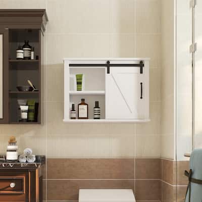 Bathroom Wall Cabinet with 2 Adjustable Shelves