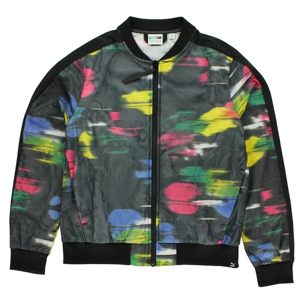 Download Shop Puma Womens Full Zip Print Jacket Black - Black/Multi ...