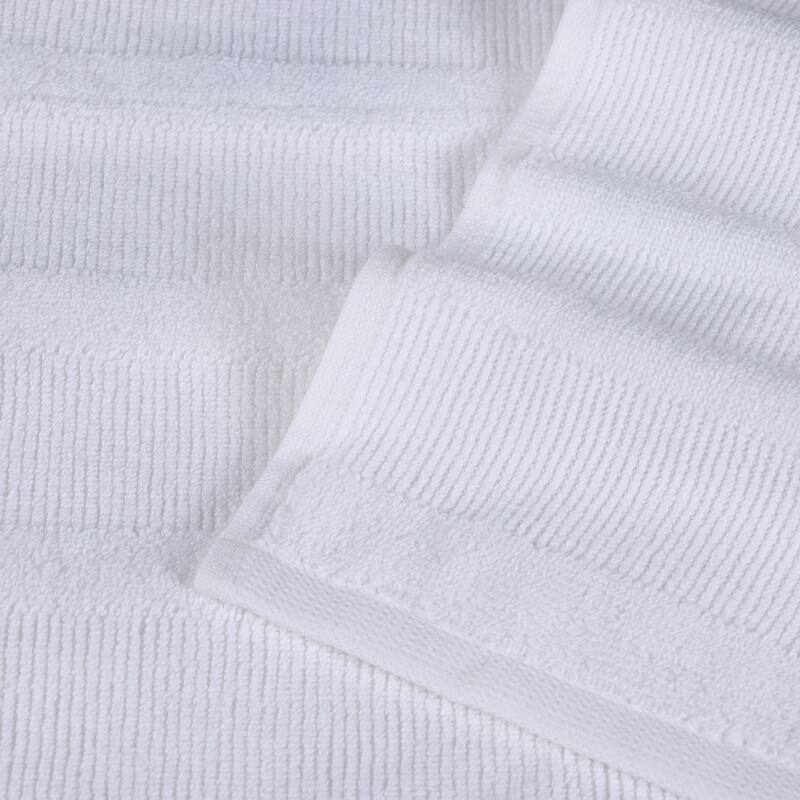 Superior Roma Cotton Assorted Ribbed Solid Towel Set of 12