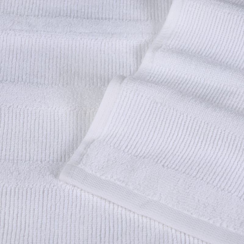 Superior Roma Cotton Ribbed Absorbent Face Towel Washcloth Set of 12