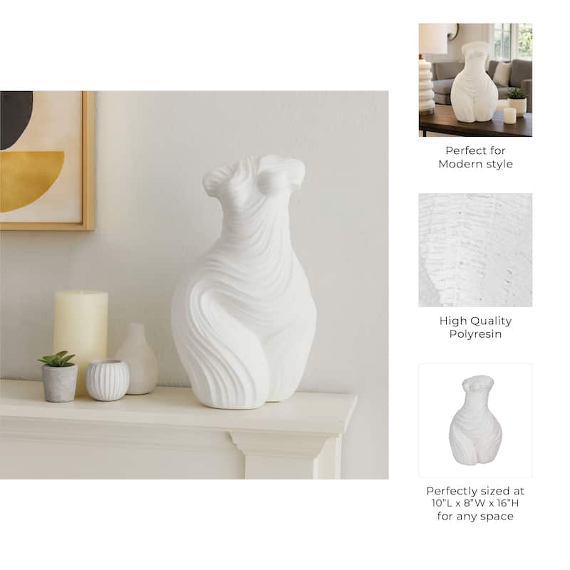 Abstract Female Torso Sculpture in Resin - Decorative Objects for Home Decor