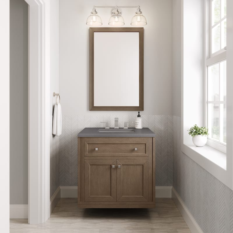 James Martin Vanities Chicago 30" Single Vanity, Whitewashed Walnut