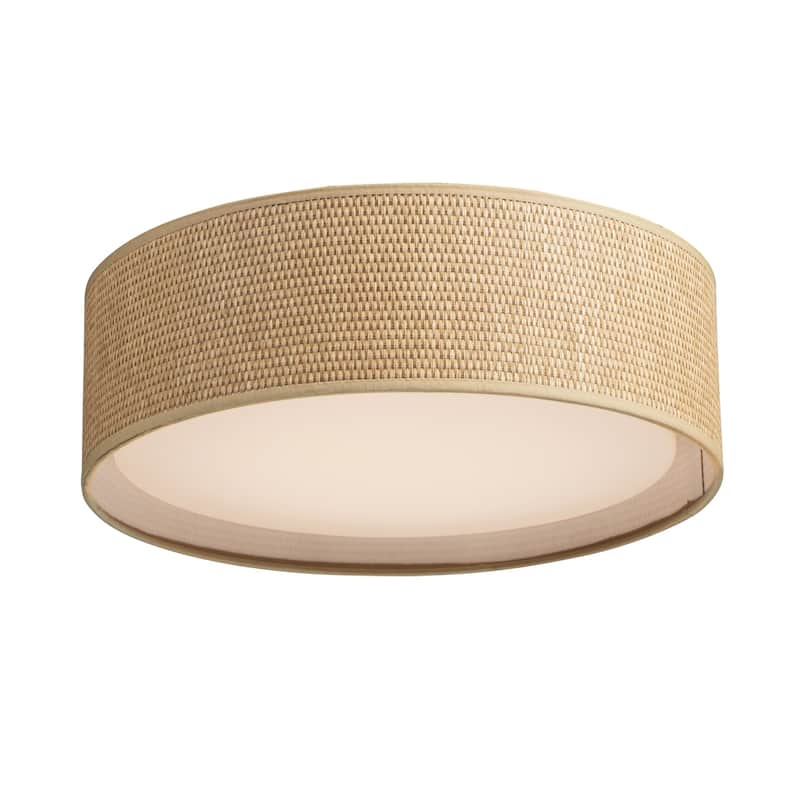 Prime 16"W LED Flush Mount Light - grass cloth