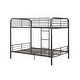 preview thumbnail 5 of 6, Gunmetal Full over Full Metal Bunk Bed with Fence for Kids