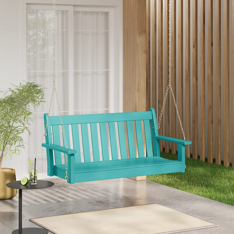 Laguna Outdoor Patio 51 Inch Traditional Hanging Porch Swing